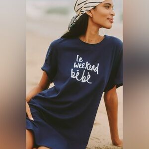 Anthropologie Celandine Revolve Short Sleeve T Shirt Beach Swing Dress XS